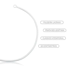 Pulsera Ciempiés de Plata (2mm) 18cm