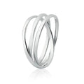 Anillo de plata con tres hebras lisas