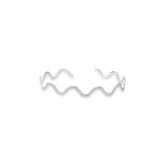 Pulsera de plata ajustable con detalle ondulado