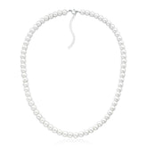 Collar de perlas de Murano con cierre de plata de 6 mm - 45 cm