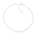 Collar de plata con circonitas blancas, 45 cm - Nicole Prazeres