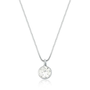 Collar de plata con circonita cúbica, 45 cm