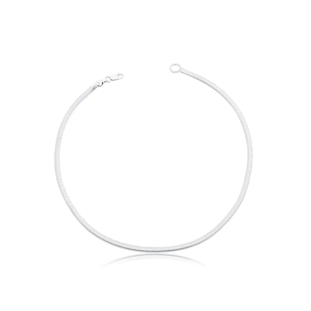 Pulsera Ciempiés de Plata (2mm) 18cm