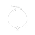 Pulsera de plata con diamantes Riviera, 20 cm